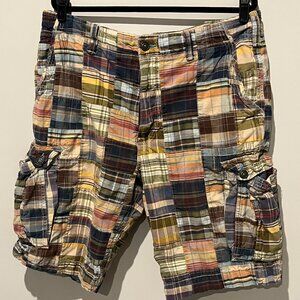 American Eagle Men’s Plaid Cargo Shorts, Size 38, Smoke-Free Home